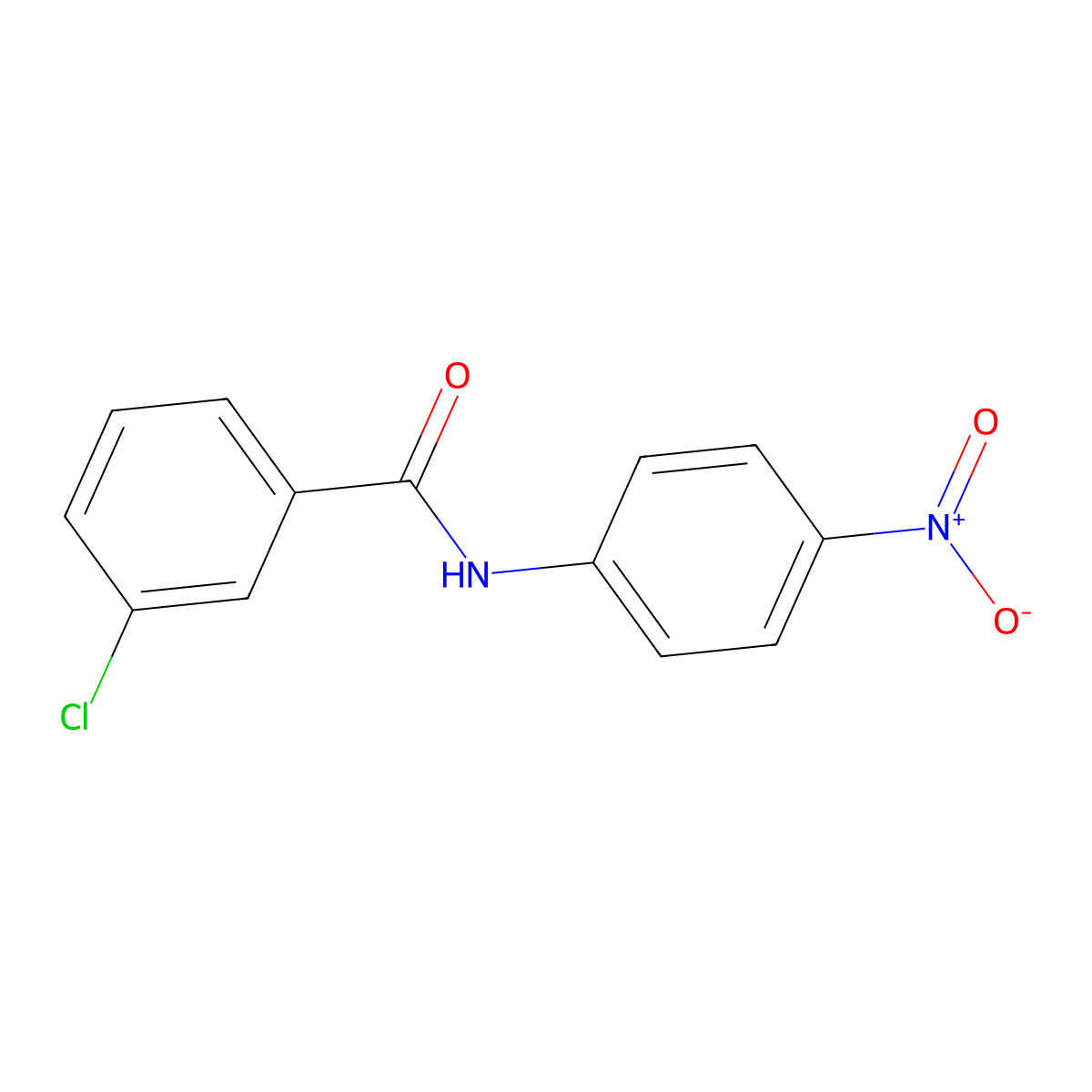 3-chloro-N-(4-nitrophenyl)benzamide molecular structure, CAS 71267-16-8