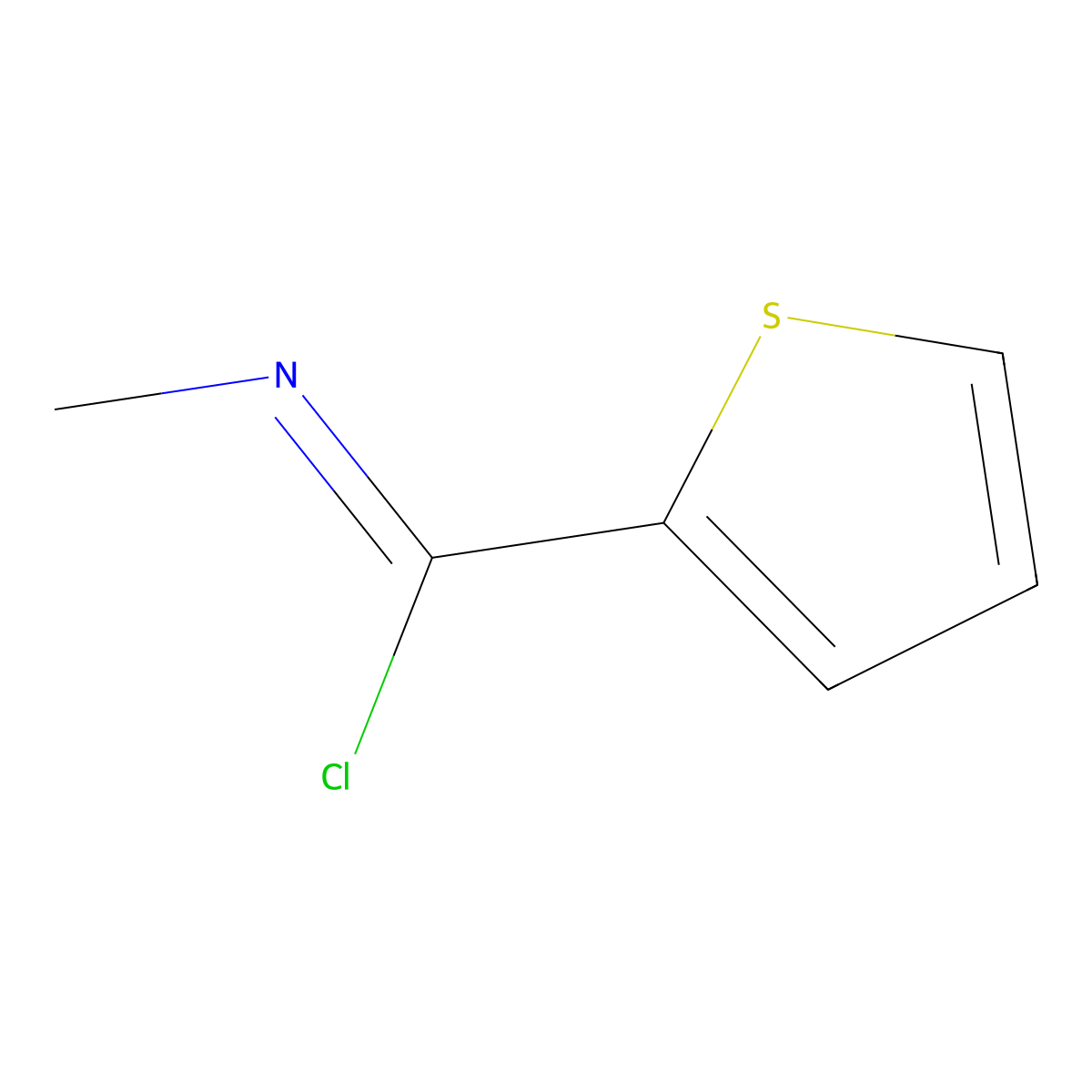 N-methylthiophene-2-carboximidoyl chloride molecular structure, CAS 71267-32-8