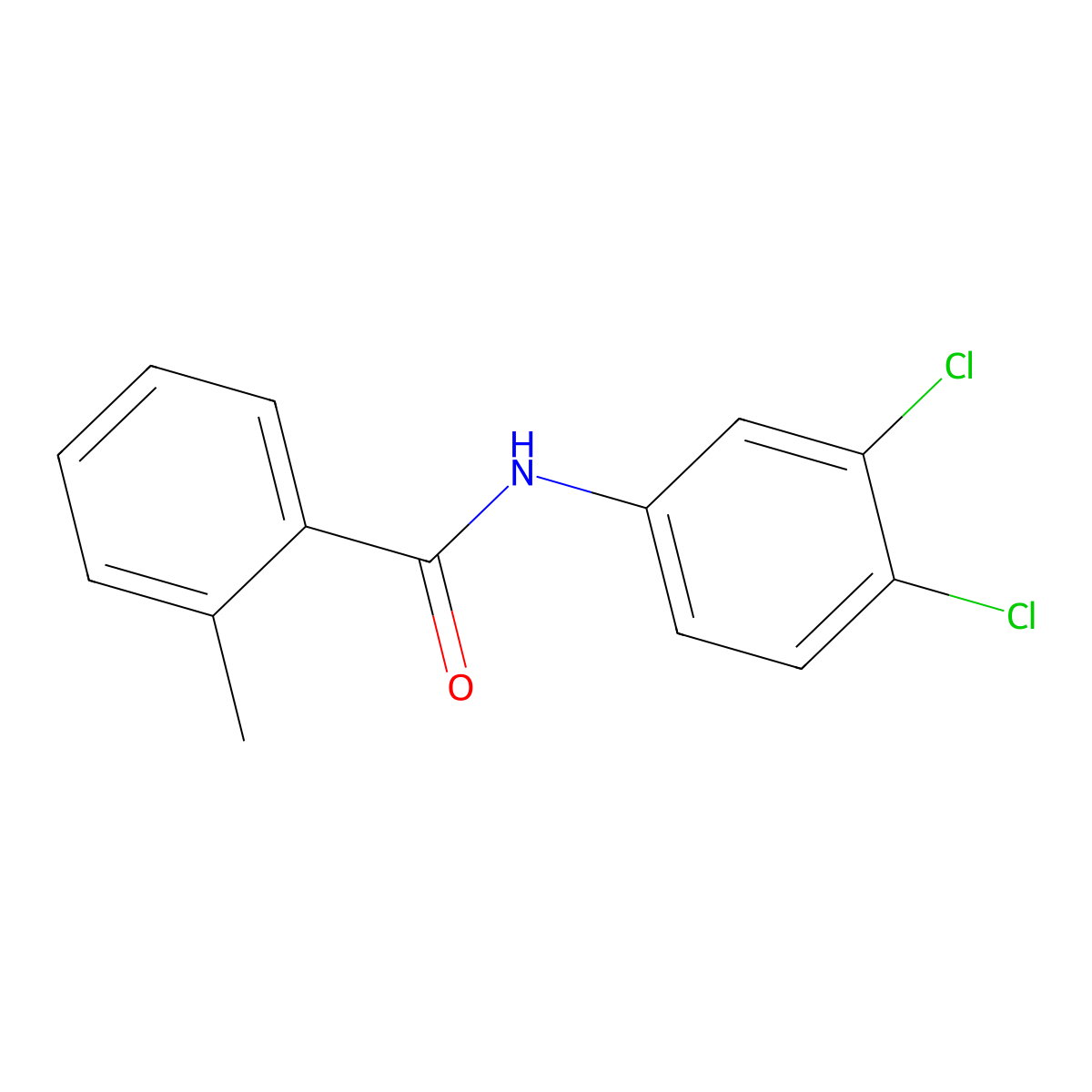 N-(3,4-dichlorophenyl)-2-methylbenzamide molecular structure, CAS 71267-58-8