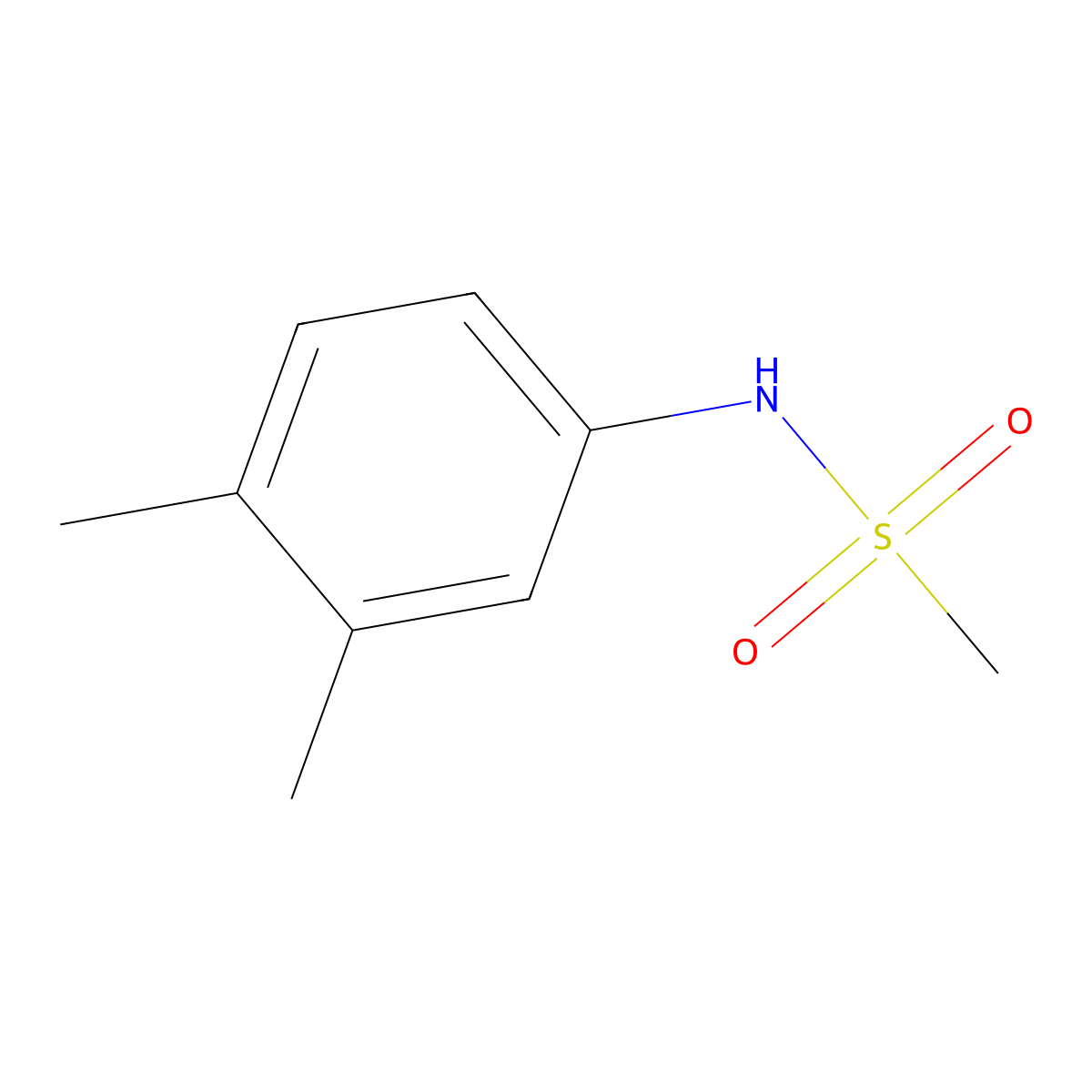 N-(3,4-dimethylphenyl)methanesulfonamide molecular structure, CAS 71270-52-5