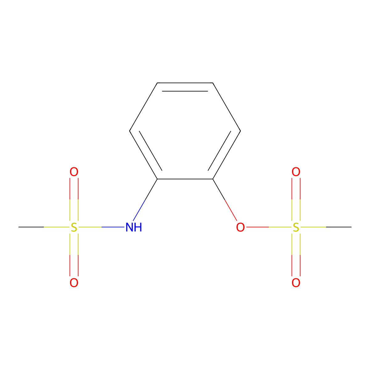 2-[(Methylsulfonyl)amino]phenyl methanesulfonate molecular structure, CAS 71270-62-7