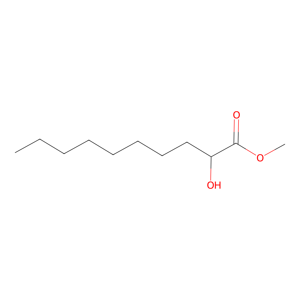 Methyl 2-hydroxydecanoate molecular structure, CAS 71271-24-4