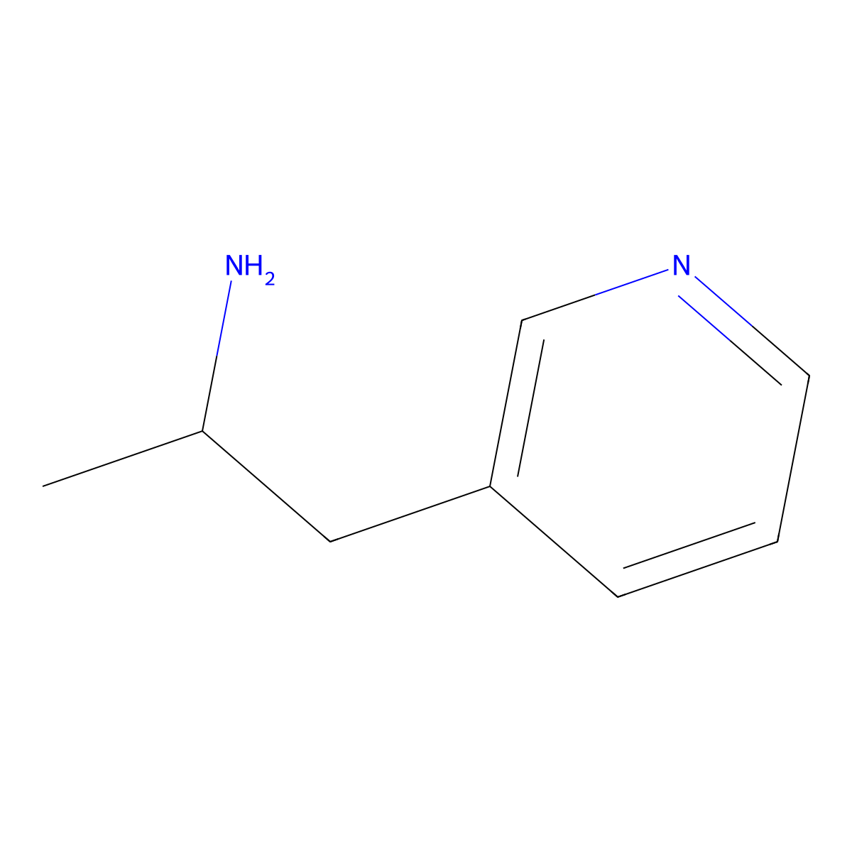 1-(Pyridin-3-yl)propan-2-amine molecular structure, CAS 71271-61-9