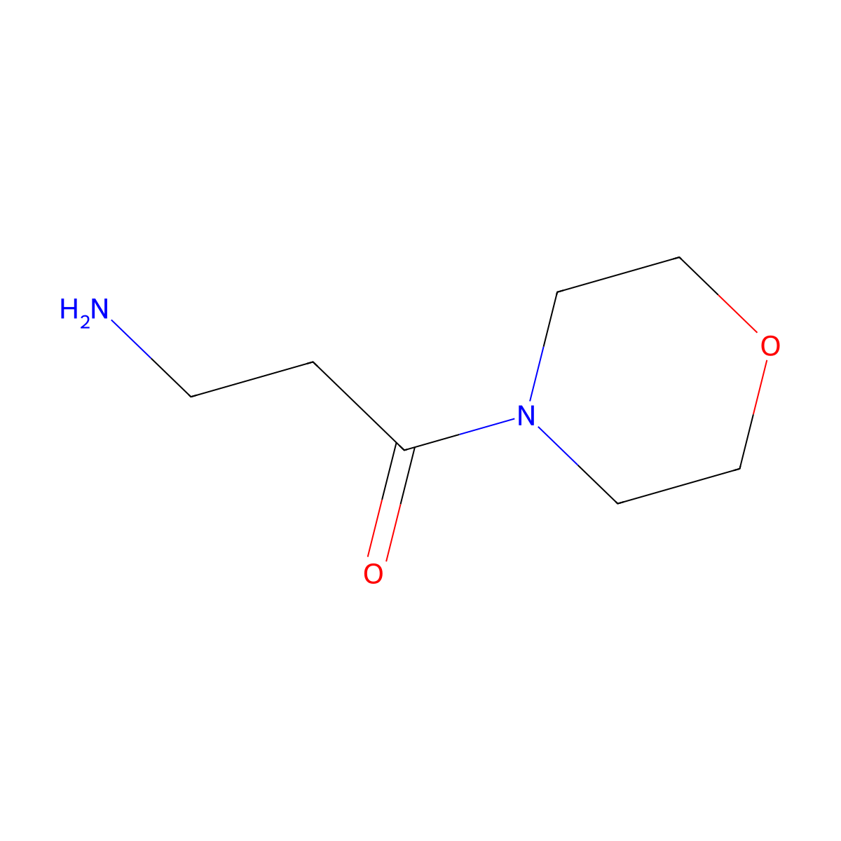 3-Amino-1-(morpholin-4-yl)propan-1-one molecular structure, CAS 71274-43-6