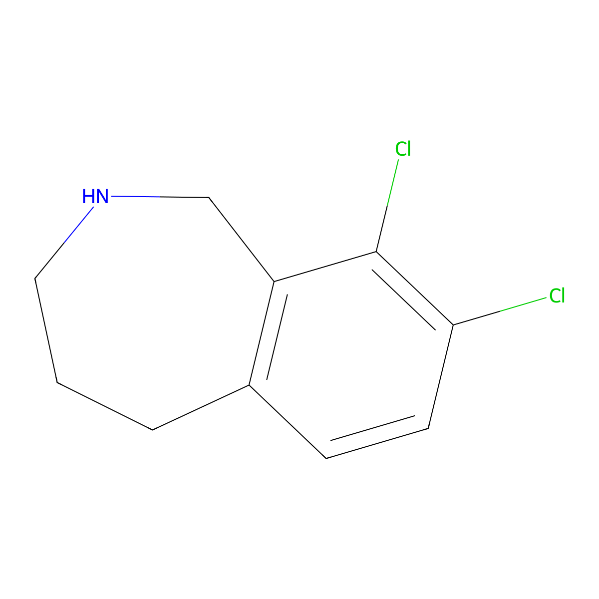 8,9-Dichloro-2,3,4,5-tetrahydro-1H-2-benzazepine molecular structure, CAS 71274-97-0