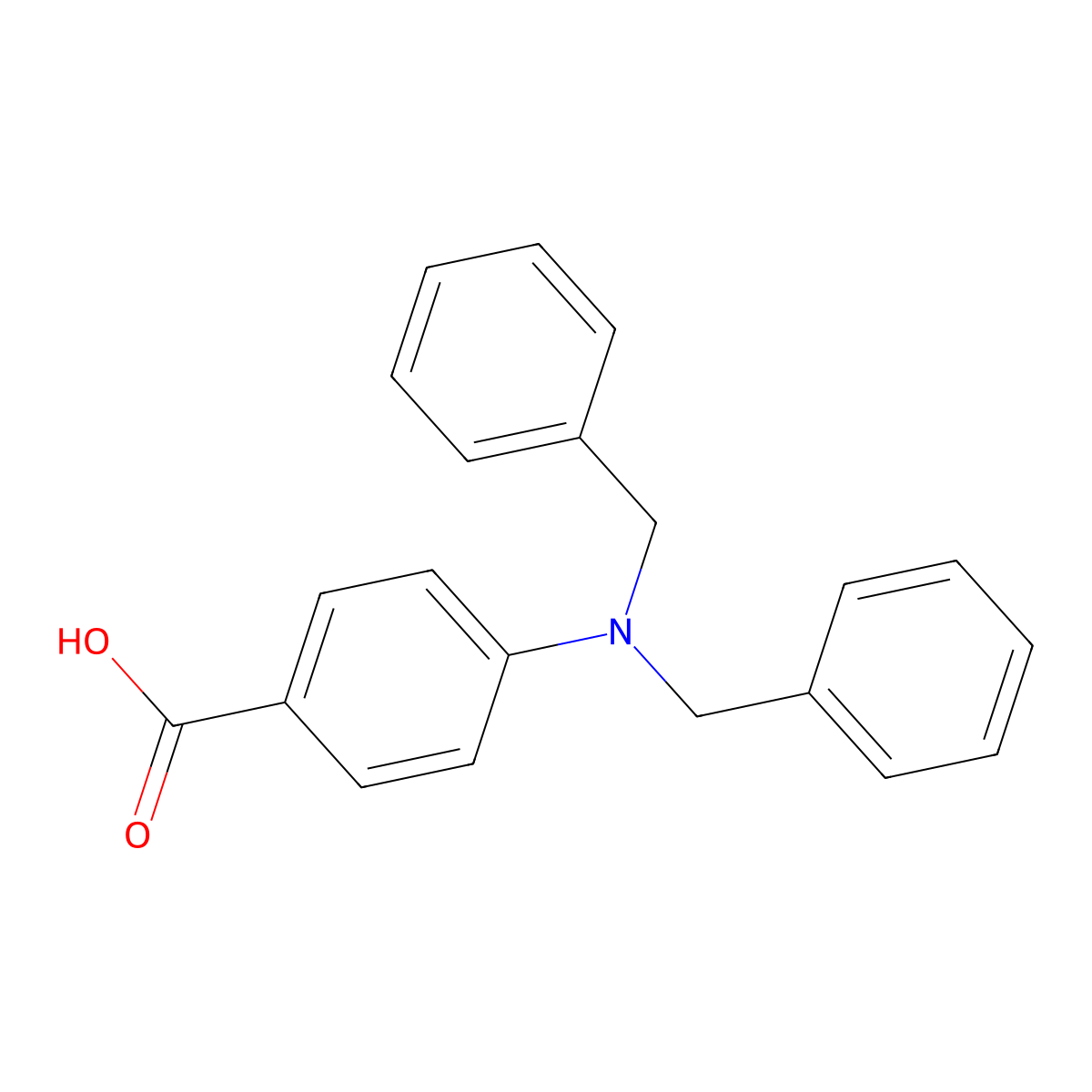 4-(dibenzylamino)benzoic Acid molecular structure, CAS 71275-35-9