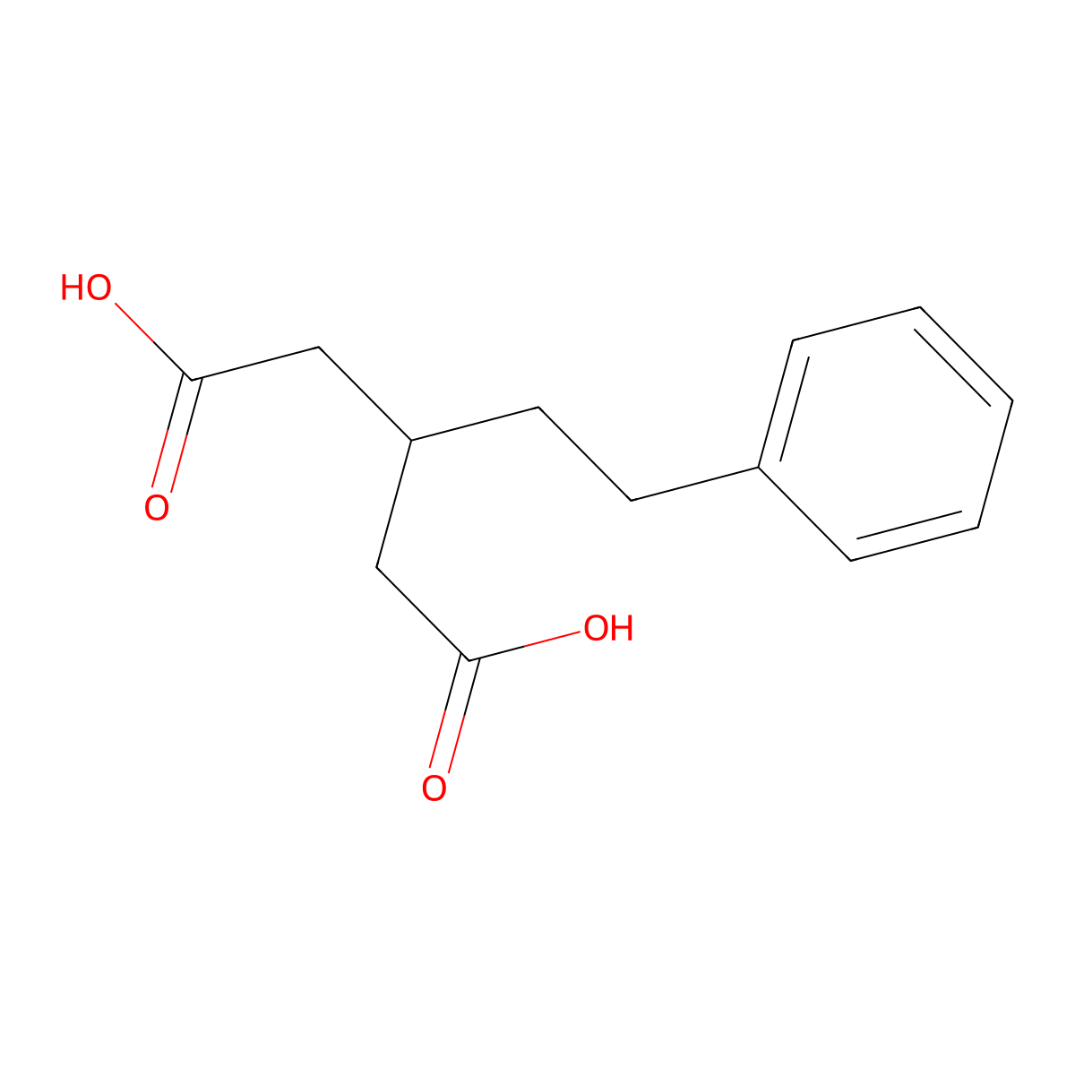 3-phenethylpentanedioic Acid molecular structure, CAS 71280-32-5