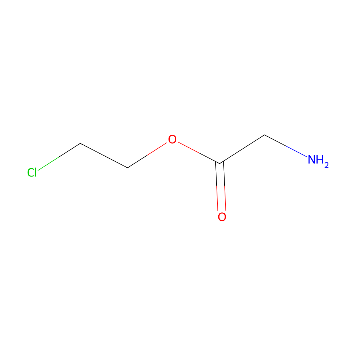 2-Chloroethyl 2-aminoacetate molecular structure, CAS 71283-15-3
