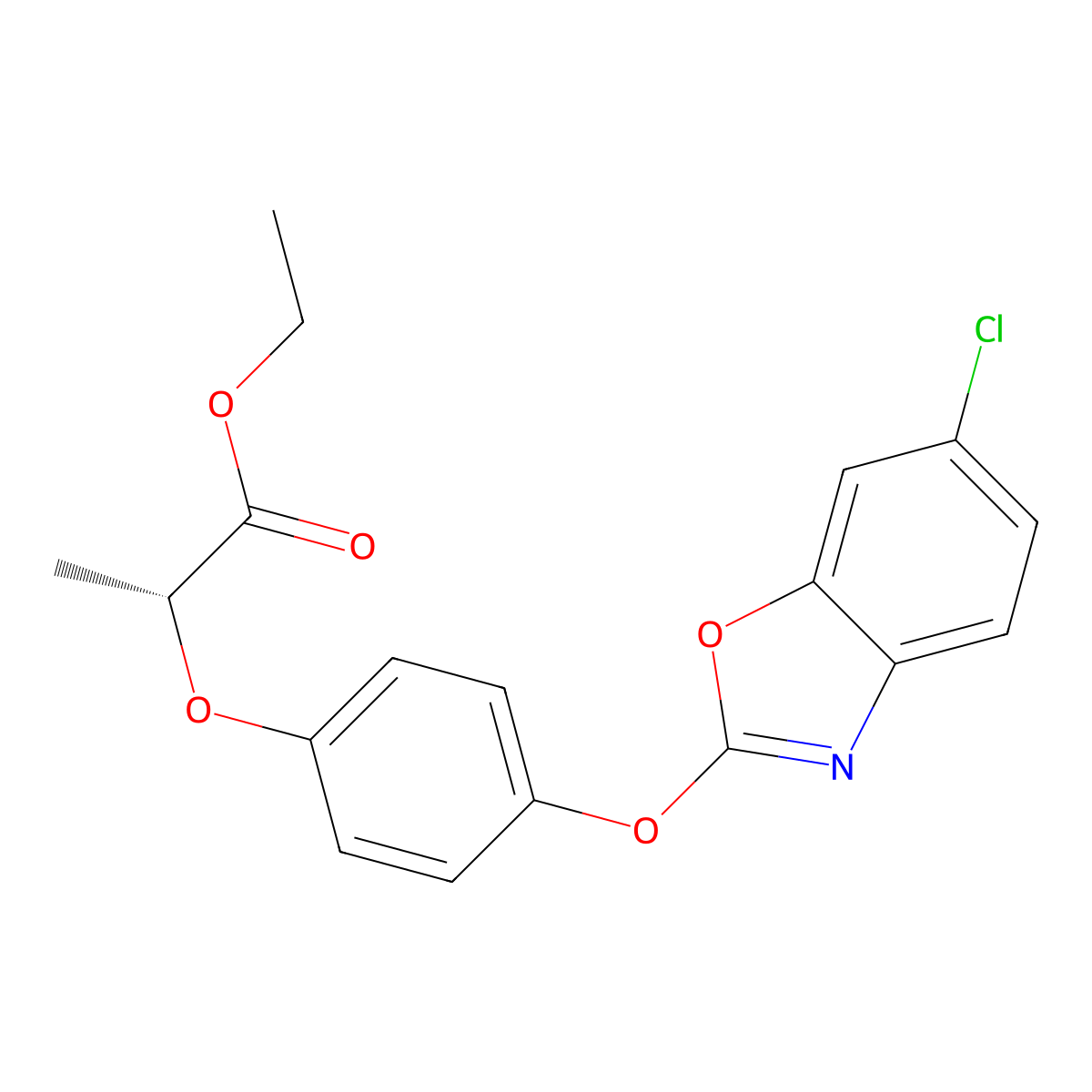 Fenoxaprop-P-ethyl molecular structure, CAS 71283-80-2