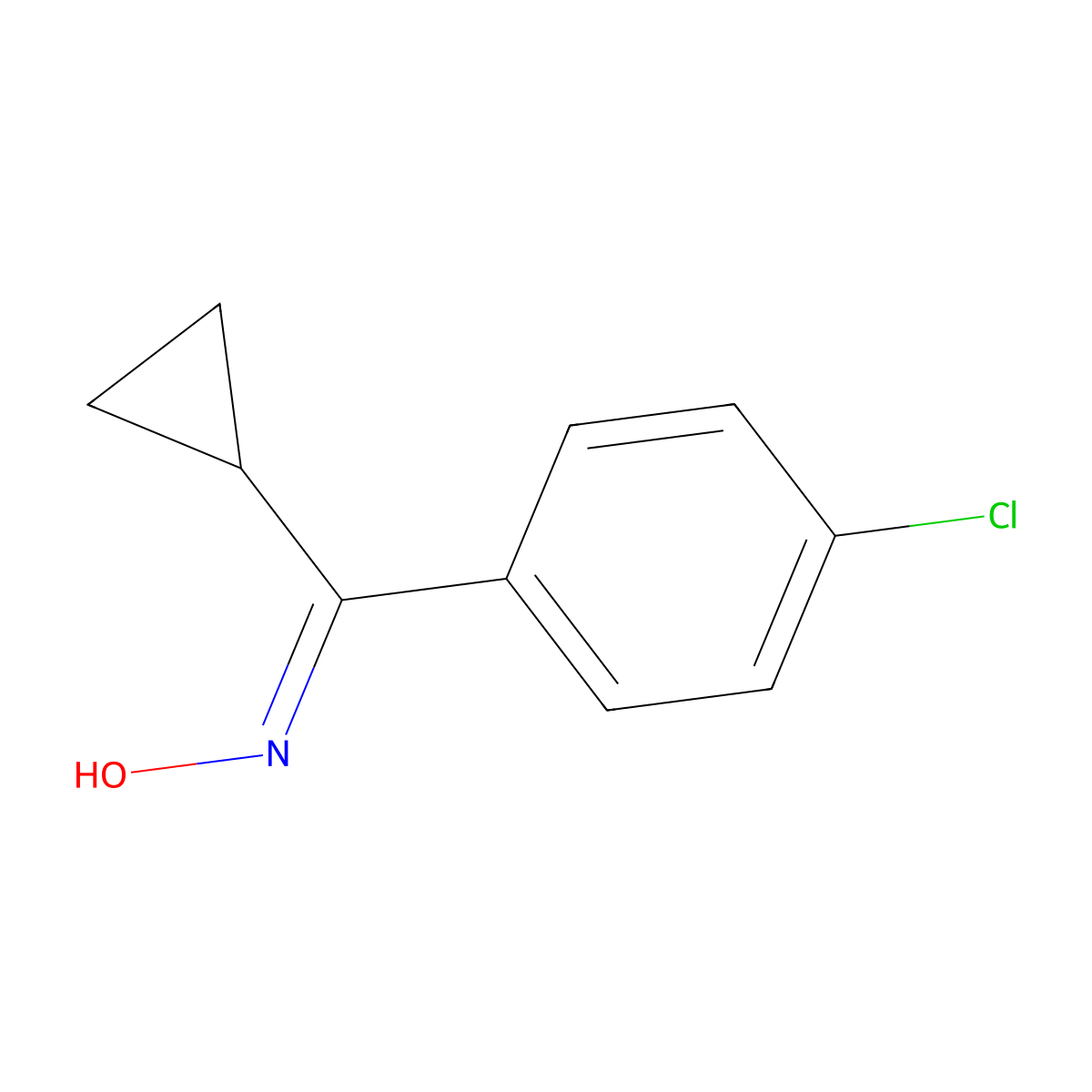 (4-Chlorophenyl)-cyclopropyl-methanone oxime molecular structure, CAS 71288-89-6
