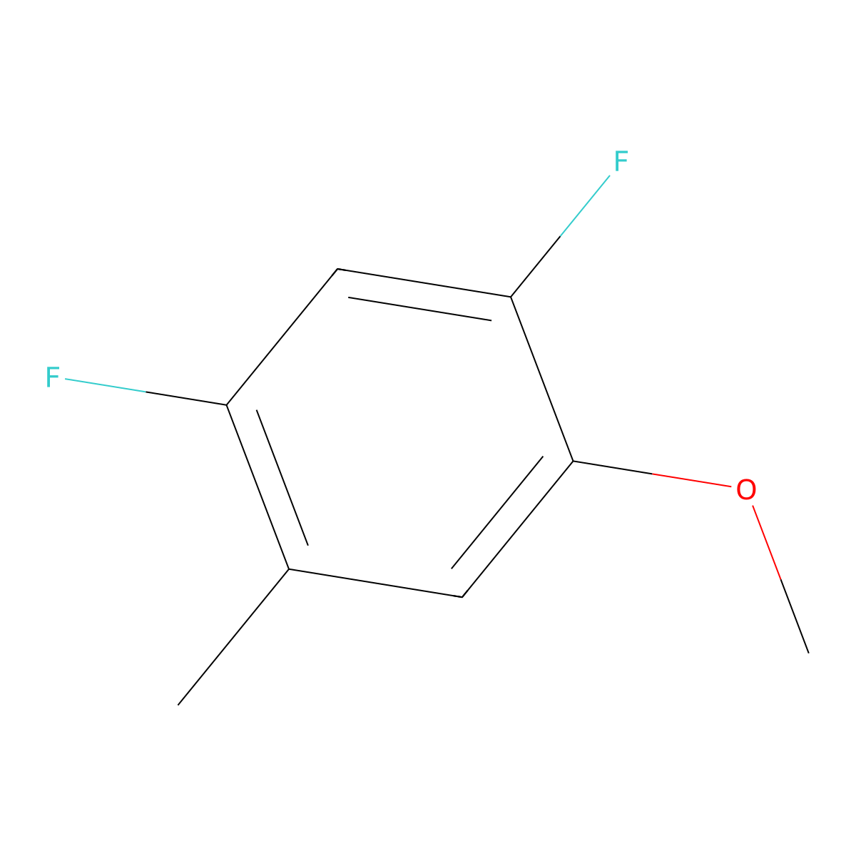 1,5-Difluoro-2-methoxy-4-methylbenzene molecular structure, CAS 71288-91-0