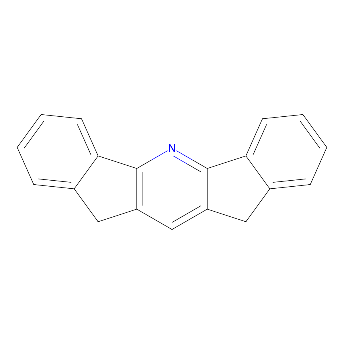 5,7-Dihydrodiindeno[1,2-b:2',1'-e]pyridine molecular structure, CAS 7129-81-9