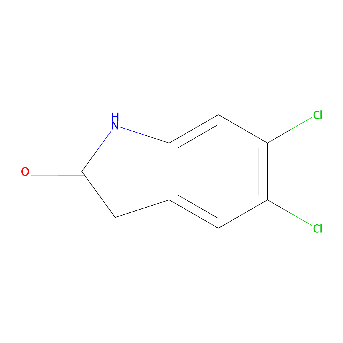 5,6-Dichloroindolin-2-one molecular structure, CAS 71293-59-9