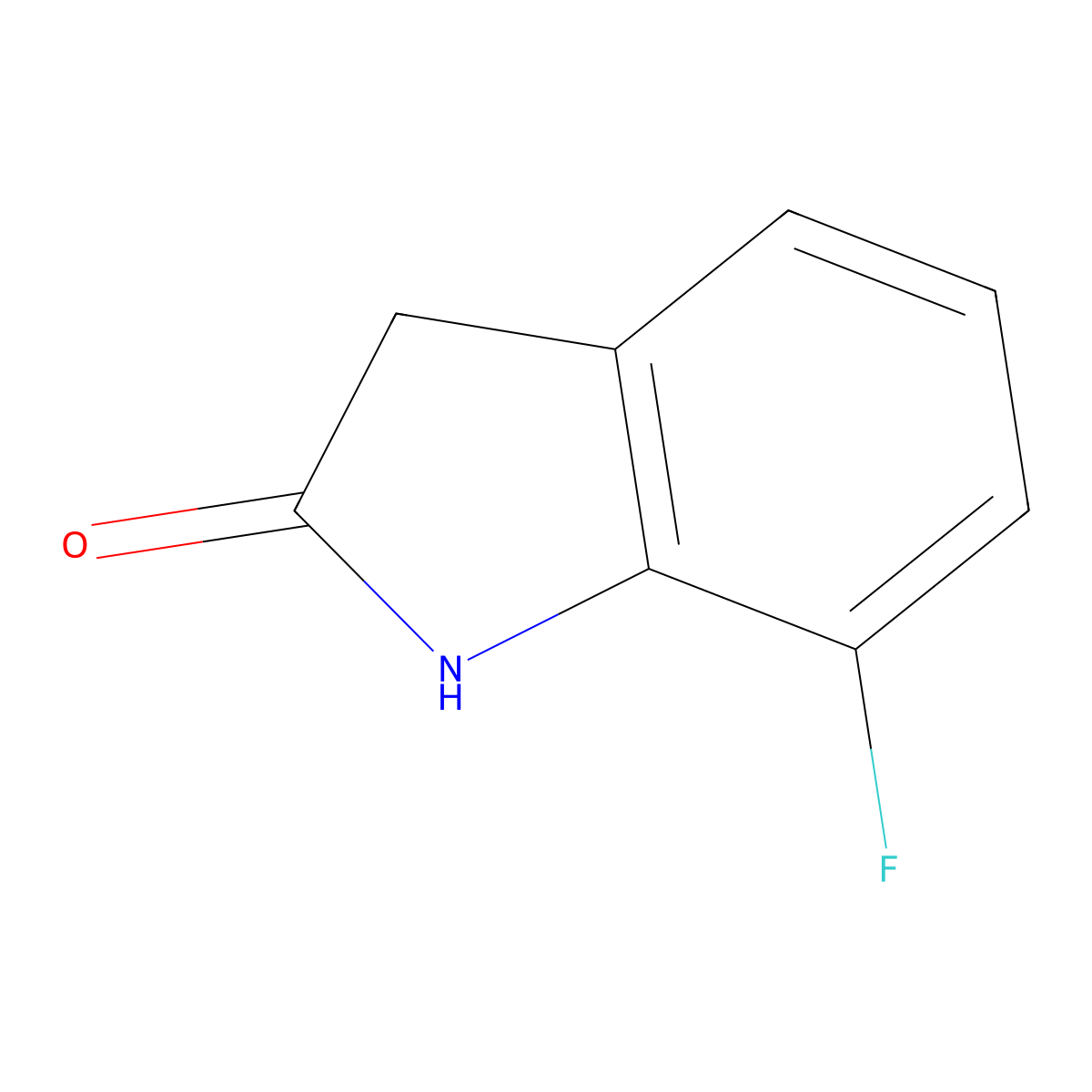 7-Fluoro-2,3-dihydro-1h-indol-2-one molecular structure, CAS 71294-03-6