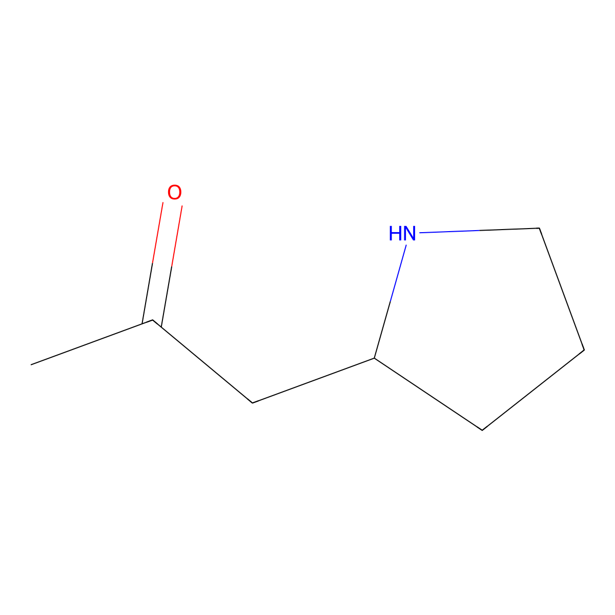 1-(Pyrrolidin-2-yl)propan-2-one molecular structure, CAS 71294-64-9