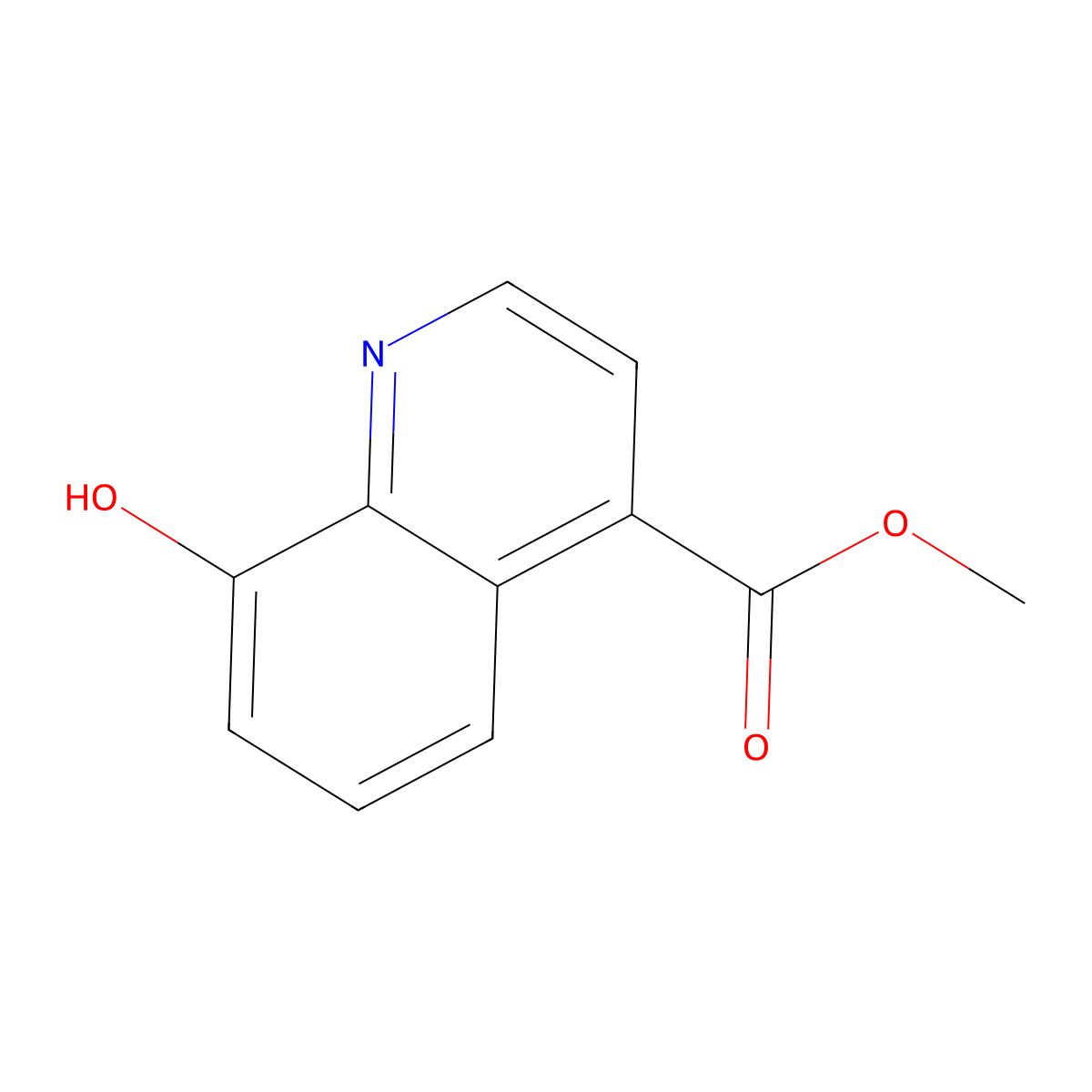 Methyl 8-hydroxyquinoline-4-carboxylate molecular structure, CAS 71294-66-1