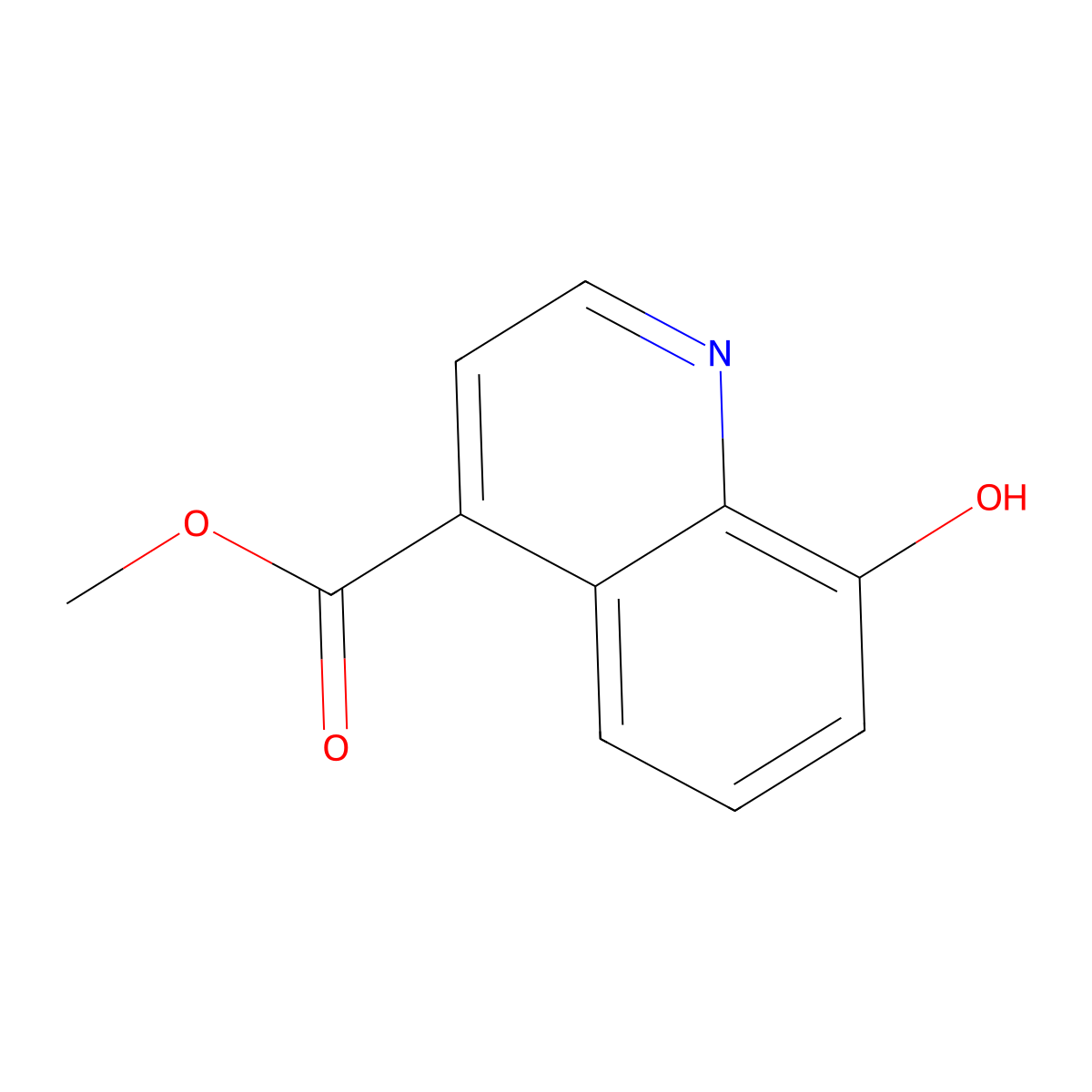 Methyl 8-hydroxyquinoline-4-carboxylate molecular structure, CAS 71294-66-1