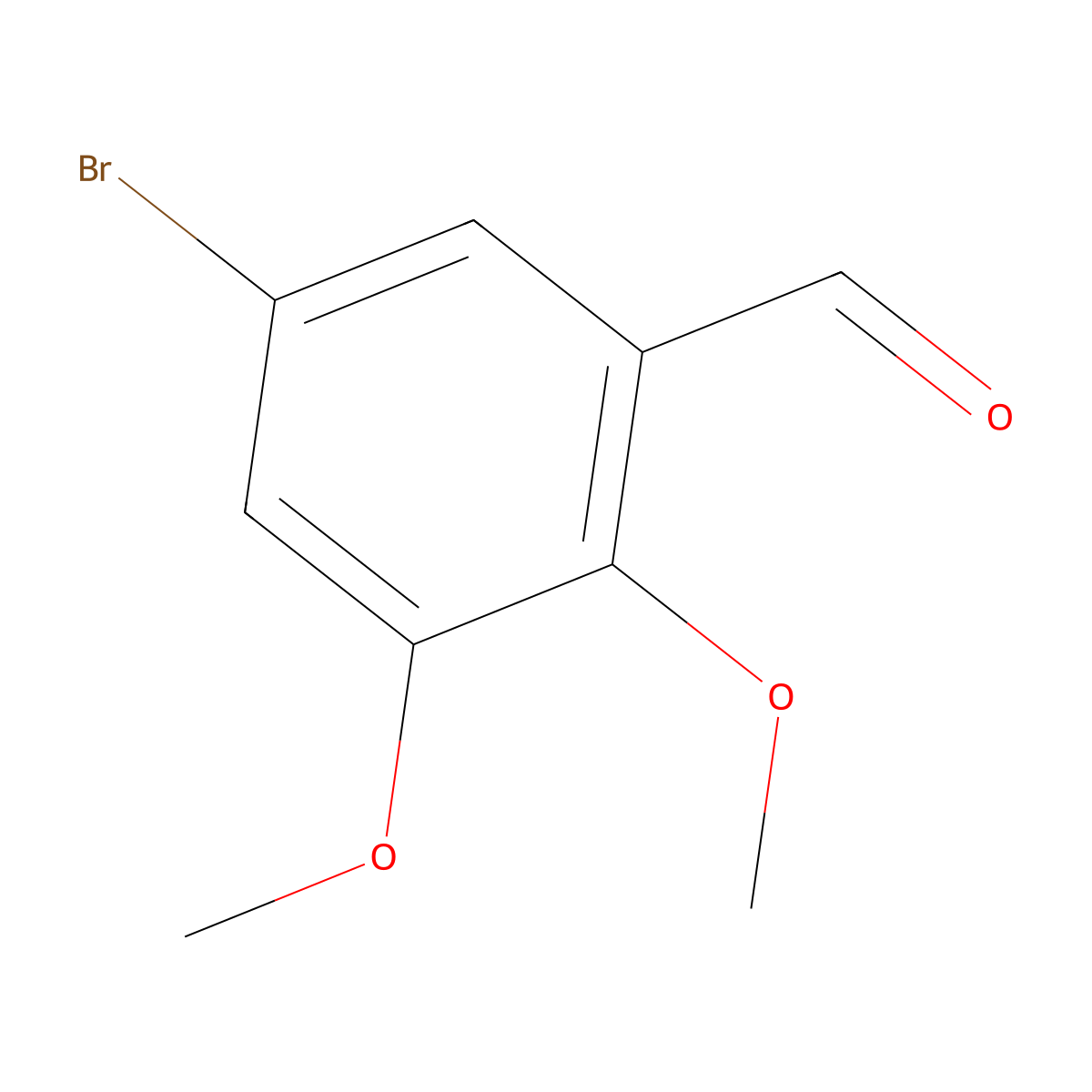5-Bromo-2,3-dimethoxybenzaldehyde molecular structure, CAS 71295-21-1