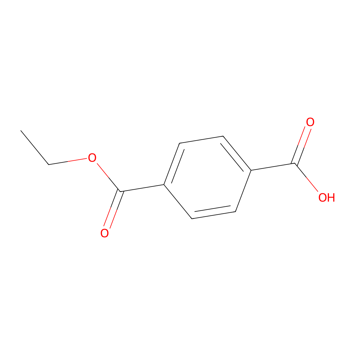 Monoethyl terephthalate molecular structure, CAS 713-57-5