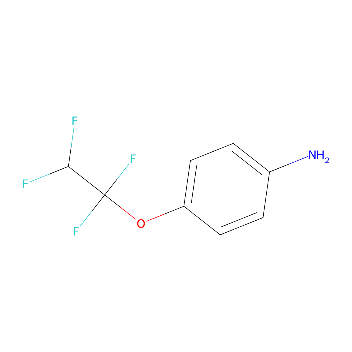 4-(1,1,2,2-Tetrafluoroethoxy)aniline molecular structure, CAS 713-62-2