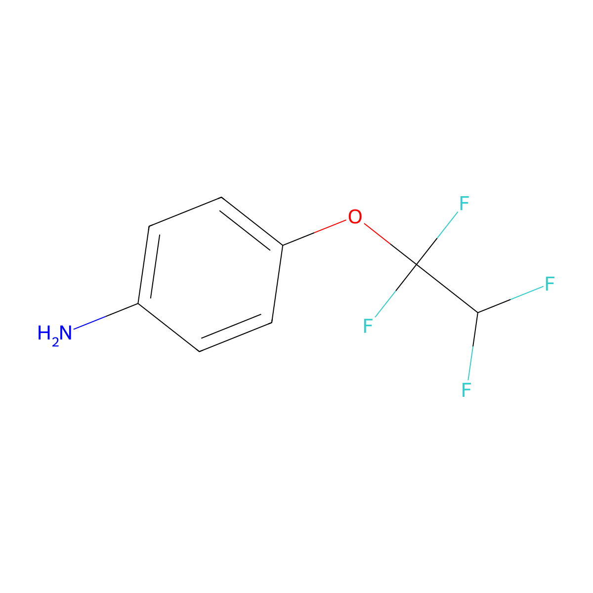 4-(1,1,2,2-Tetrafluoroethoxy)aniline molecular structure, CAS 713-62-2