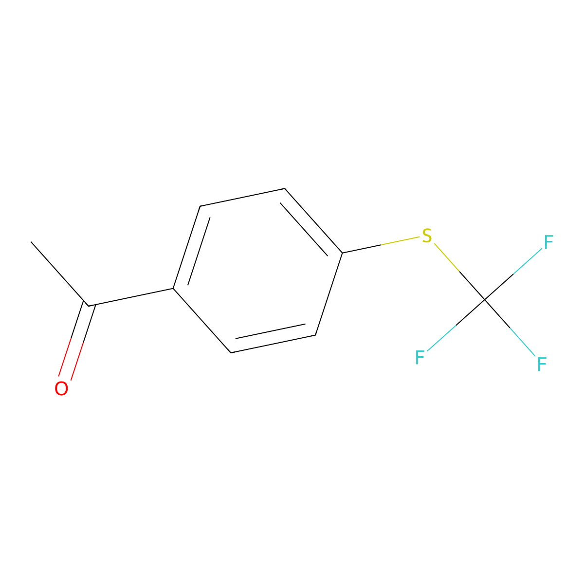 4'-(Trifluoromethylthio)acetophenone molecular structure, CAS 713-67-7