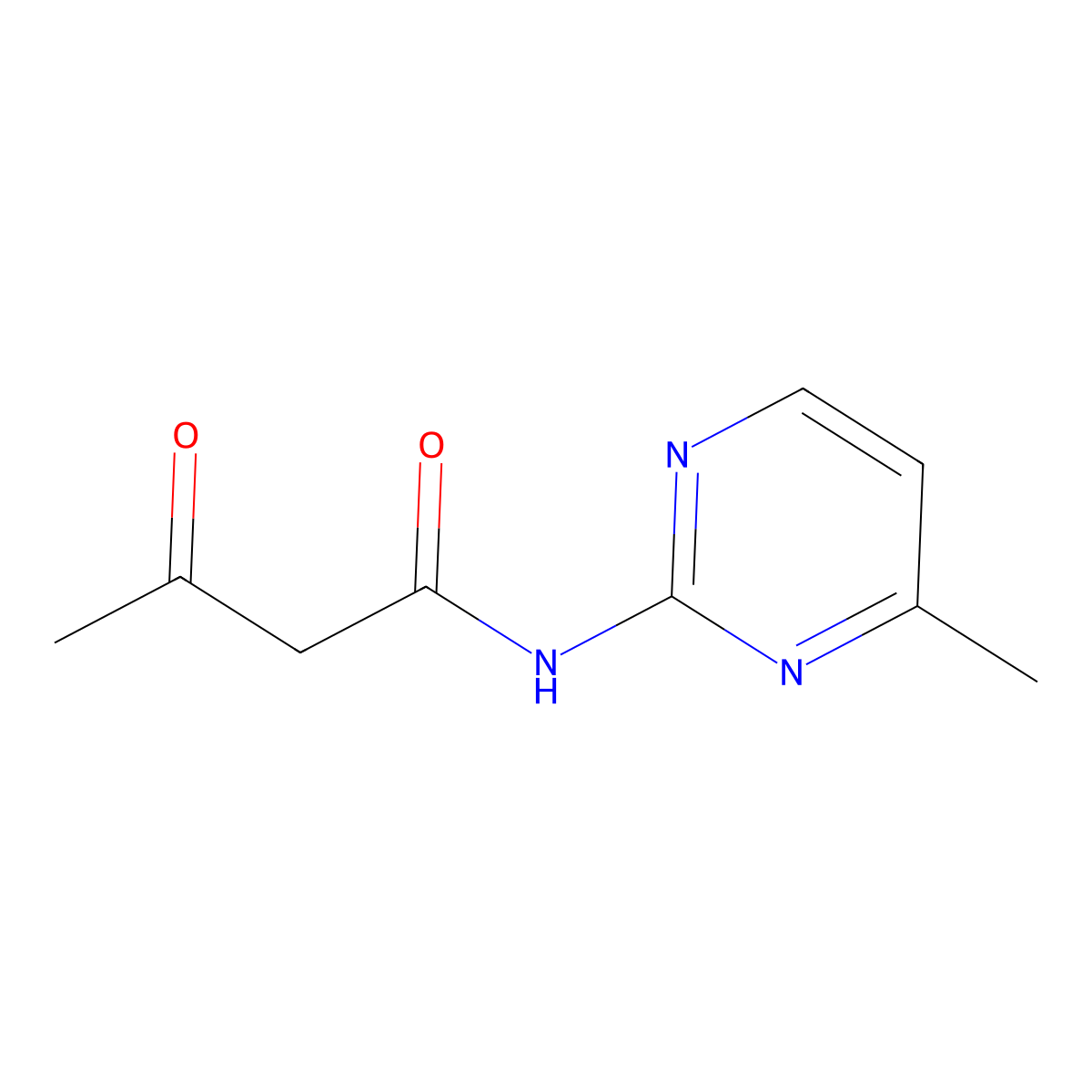 2-Acetoacetamido-4-methylpyrimidine molecular structure, CAS 713-70-2