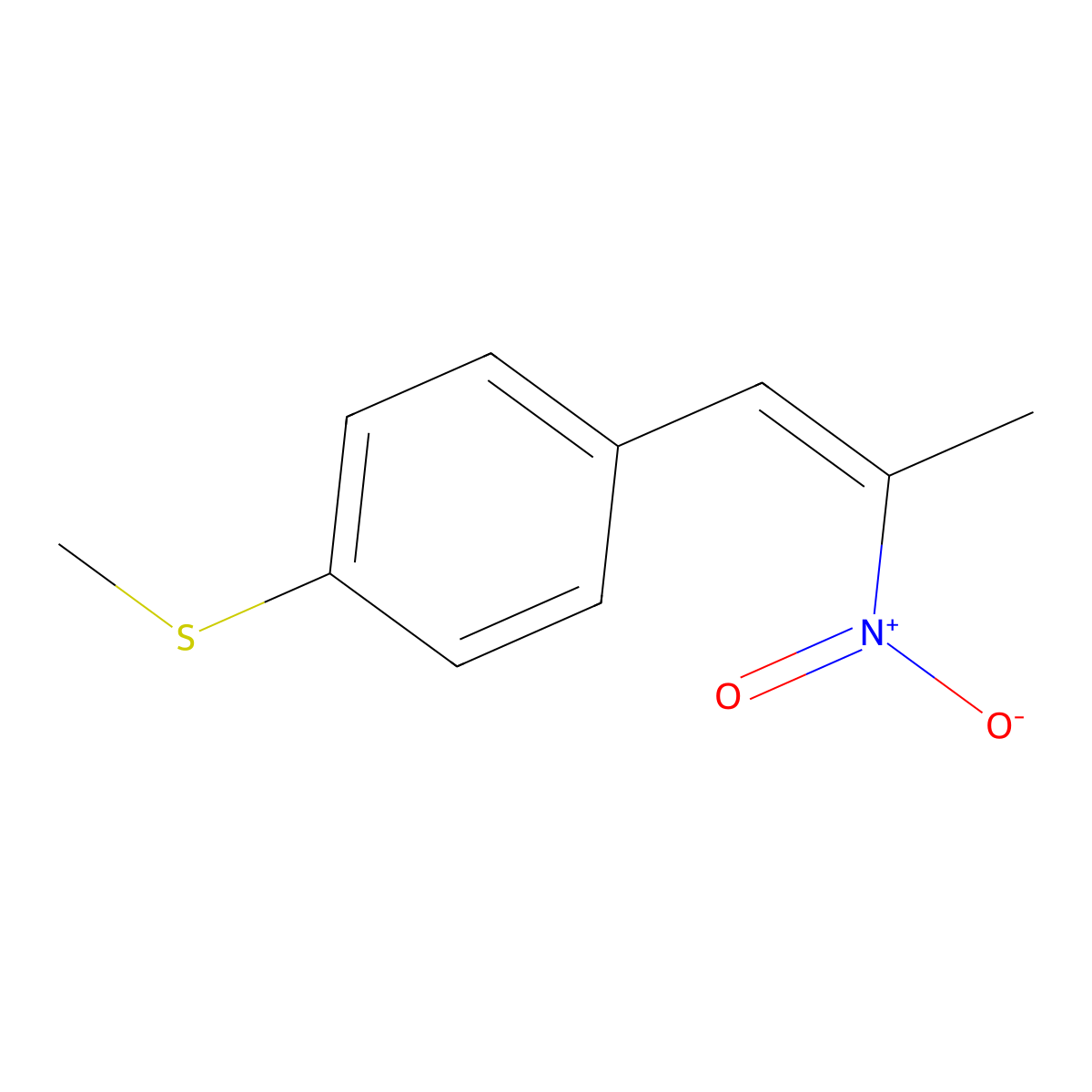 1-Methylsulfanyl-4-(2-nitro-propenyl)-benzene molecular structure, CAS 713-78-0
