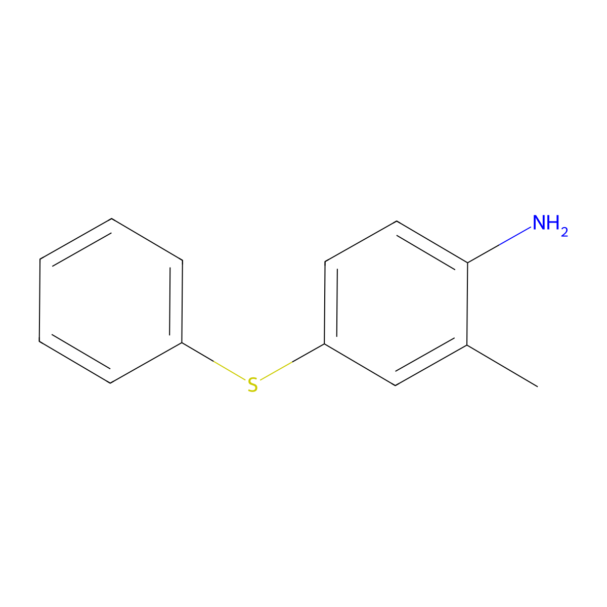 2-Methyl-4-(phenylthio)benzenamine molecular structure, CAS 71300-13-5