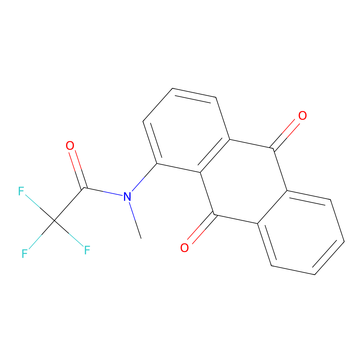 Acetamide, N-(9,10-dihydro-9,10-dioxo-1-anthracenyl)-2,2,2-trifluoro-N-methyl- molecular structure, CAS 71302-68-6