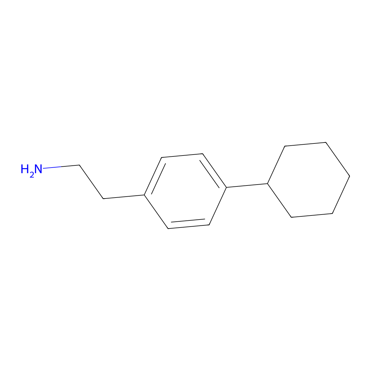2-(4-Cyclohexylphenyl)ethan-1-amine molecular structure, CAS 713074-80-7