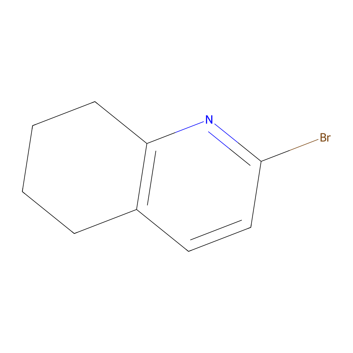 2-Bromo-5,6,7,8-tetrahydroquinoline molecular structure, CAS 71308-91-3