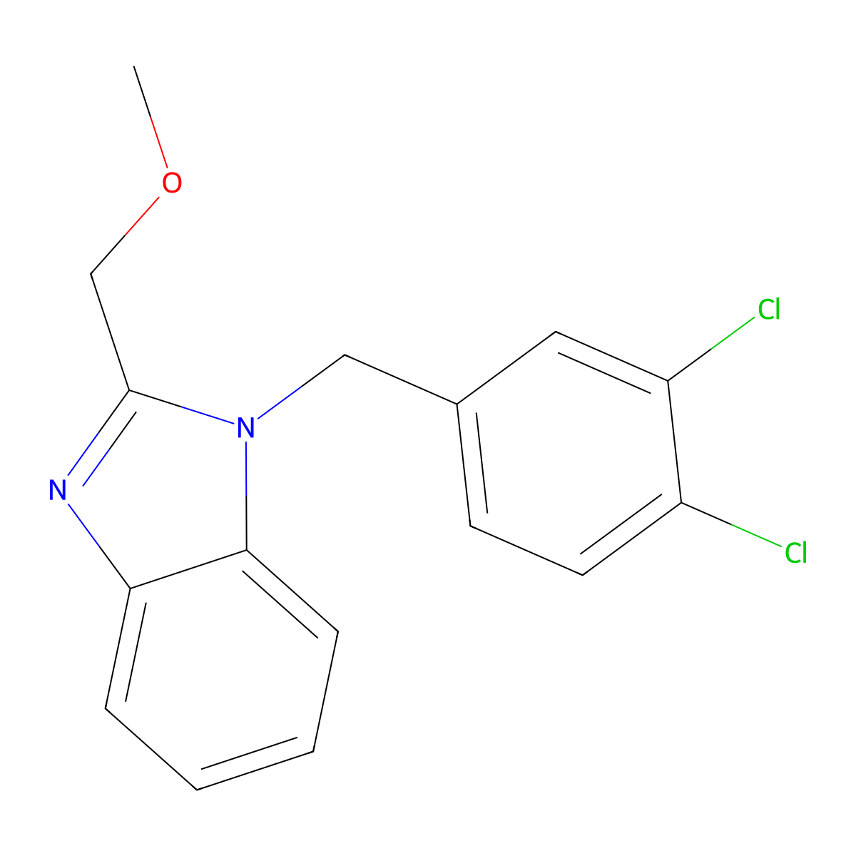 1-[(3,4-Dichlorophenyl)methyl]-2-(methoxymethyl)benzimidazole molecular structure, CAS 713080-45-6