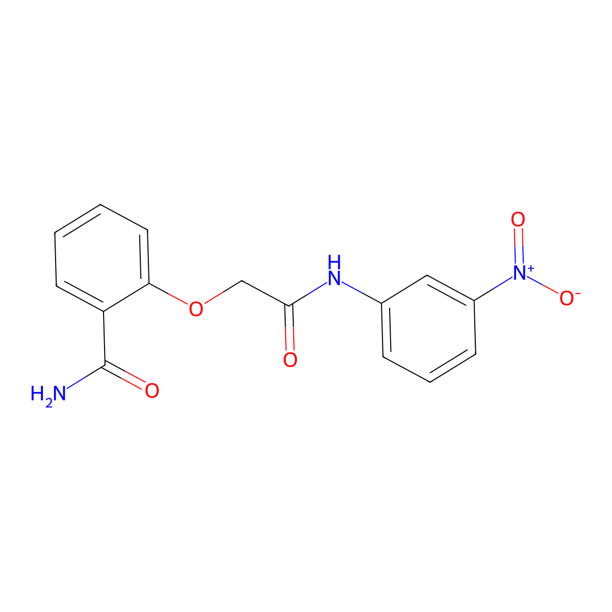 2-[2-(3-Nitroanilino)-2-oxoethoxy]benzamide molecular structure, CAS 713081-01-7