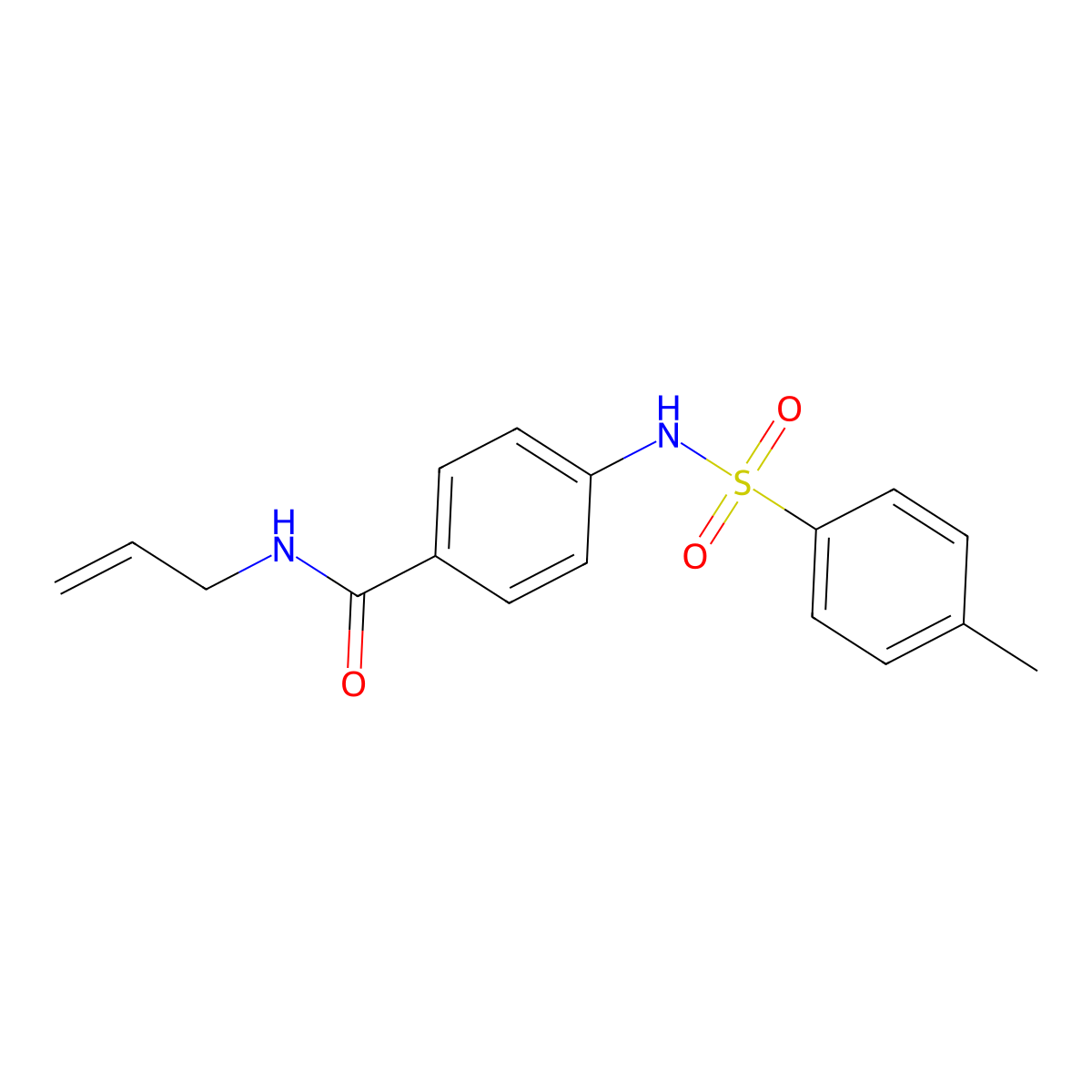 4-[(4-methylphenyl)sulfonylamino]-N-prop-2-enylbenzamide molecular structure, CAS 713082-66-7