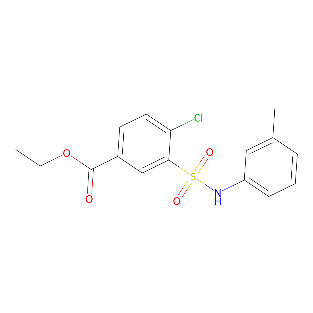 Ethyl 4-chloro-3-[(3-methylphenyl)sulfamoyl]benzoate molecular structure, CAS 713083-02-4