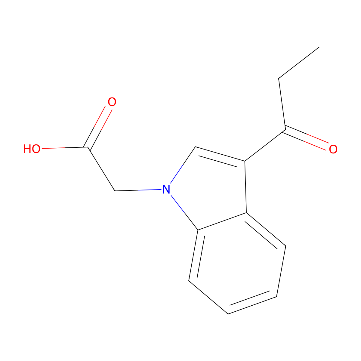 (3-Propionyl-indol-1-yl)-acetic acid molecular structure, CAS 713084-20-9