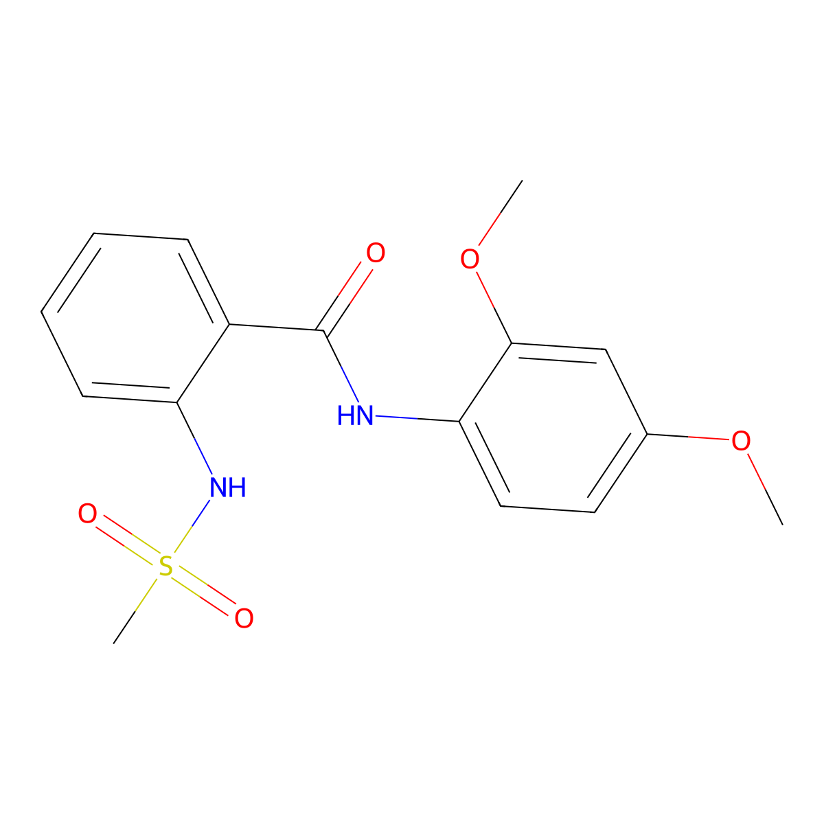 N-(2,4-dimethoxyphenyl)-2-(methanesulfonamido)benzamide molecular structure, CAS 713084-24-3
