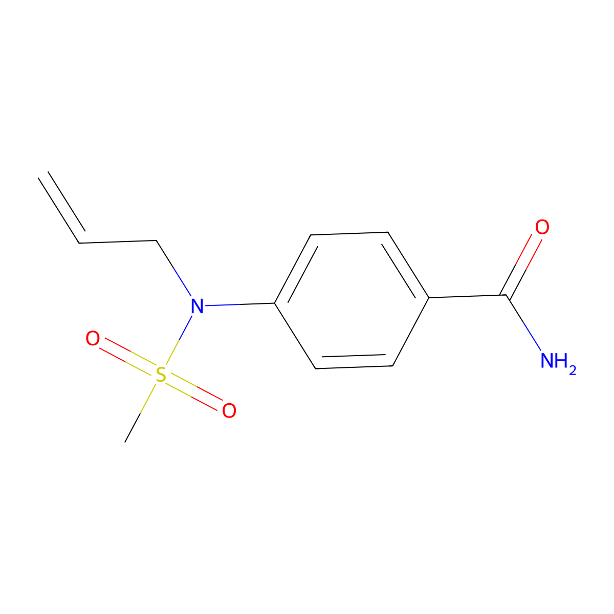 4-[Methylsulfonyl(prop-2-enyl)amino]benzamide molecular structure, CAS 713084-62-9