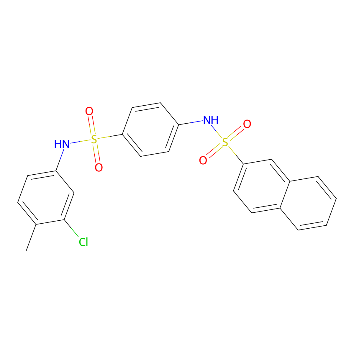 N-[4-[(3-chloro-4-methylphenyl)sulfamoyl]phenyl]naphthalene-2-sulfonamide molecular structure, CAS 713084-81-2