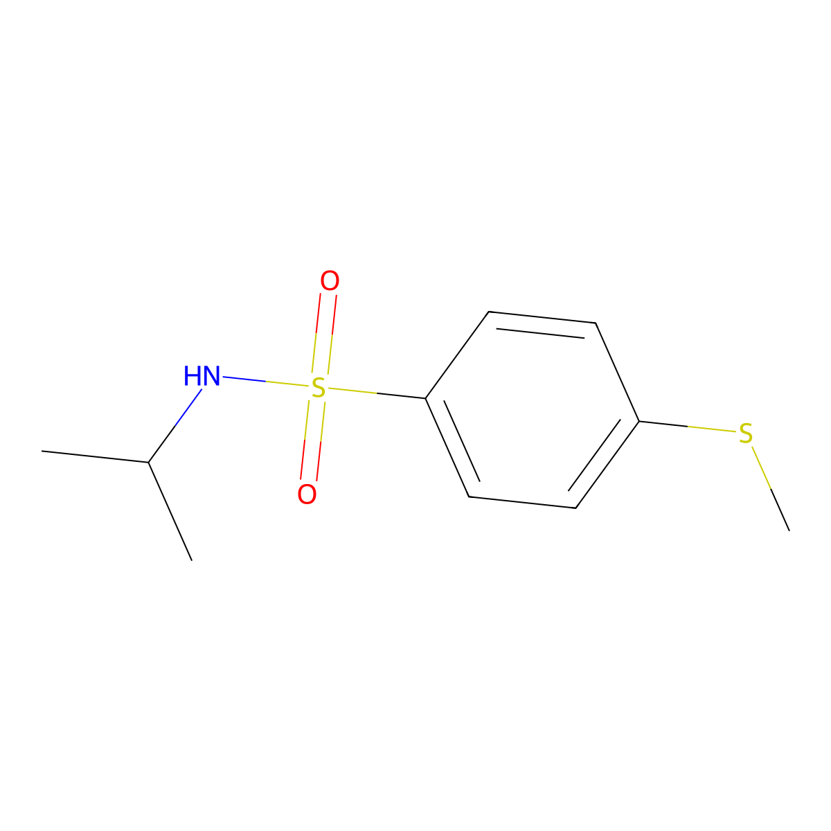 4-methylsulfanyl-N-propan-2-ylbenzenesulfonamide molecular structure, CAS 713085-48-4