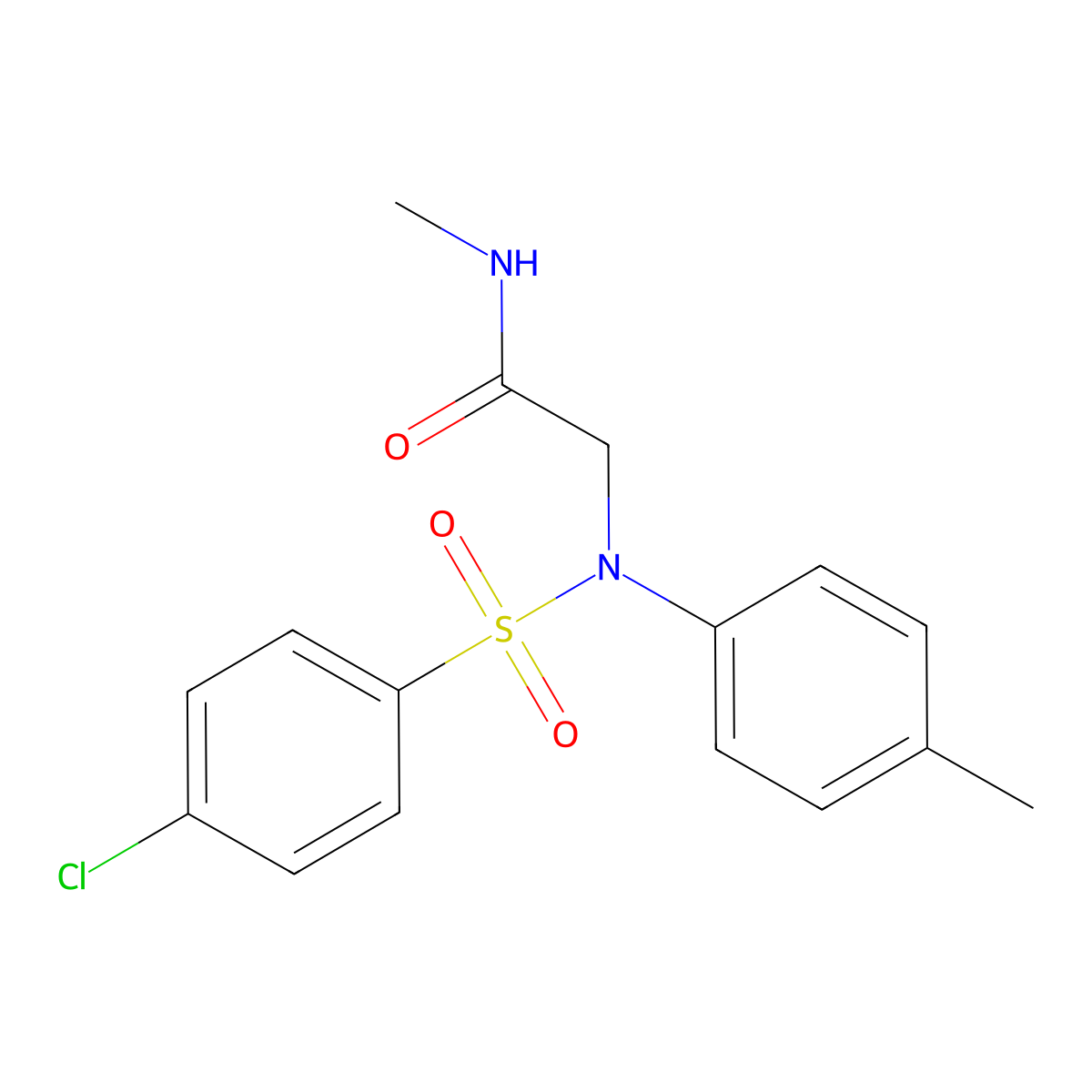 2-(N-(4-chlorophenyl)sulfonyl-4-methylanilino)-N-methylacetamide molecular structure, CAS 713086-38-5