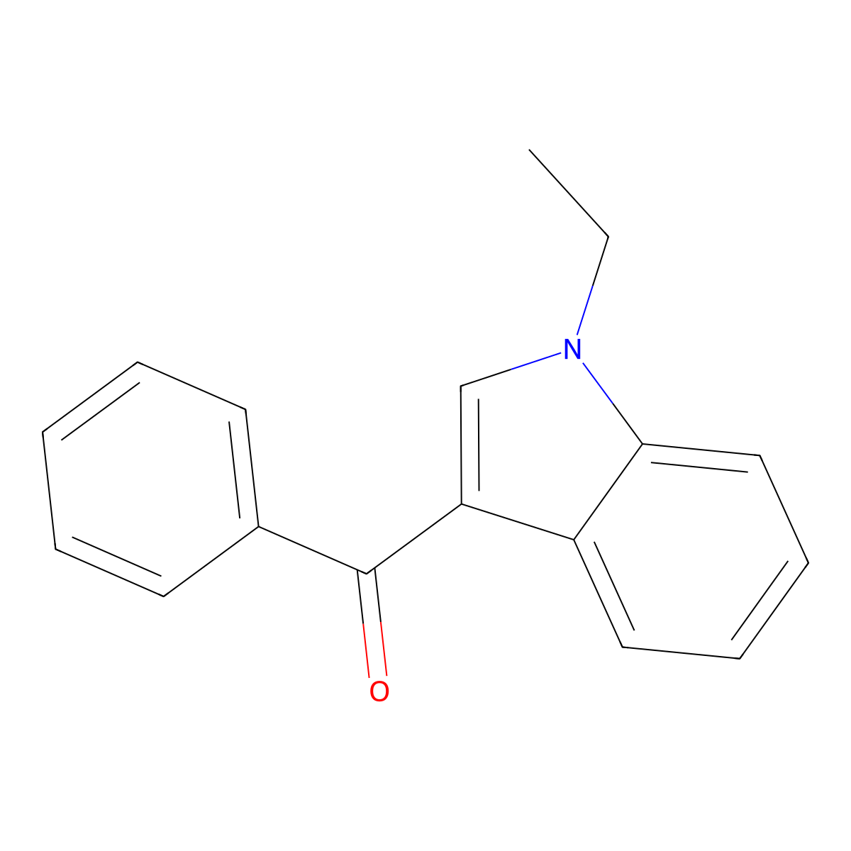 (1-ethyl-1H-indol-3-yl)(phenyl)methanone molecular structure, CAS 713086-44-3
