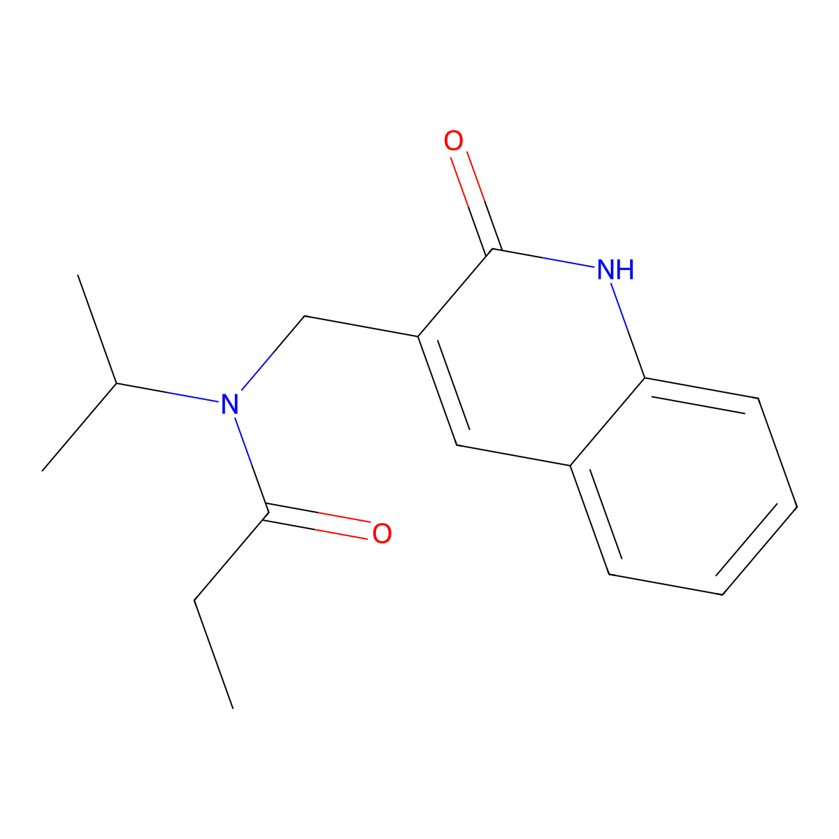 N-[(2-oxo-1H-quinolin-3-yl)methyl]-N-propan-2-ylpropanamide molecular structure, CAS 713089-09-9