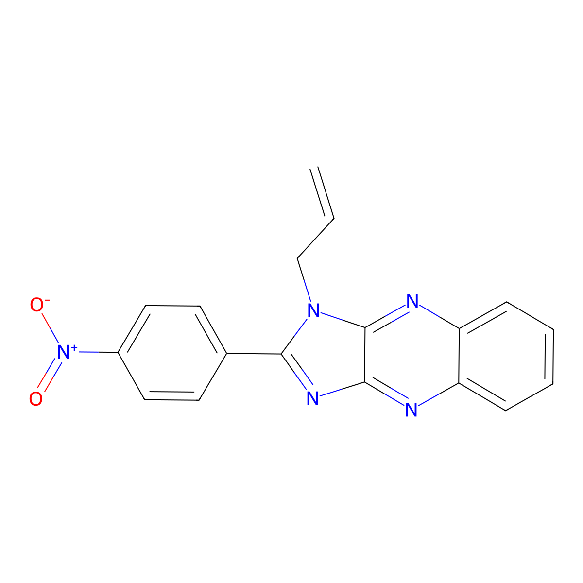 1-allyl-2-(4-nitrophenyl)-1H-imidazo[4,5-b]quinoxaline molecular structure, CAS 713095-10-4