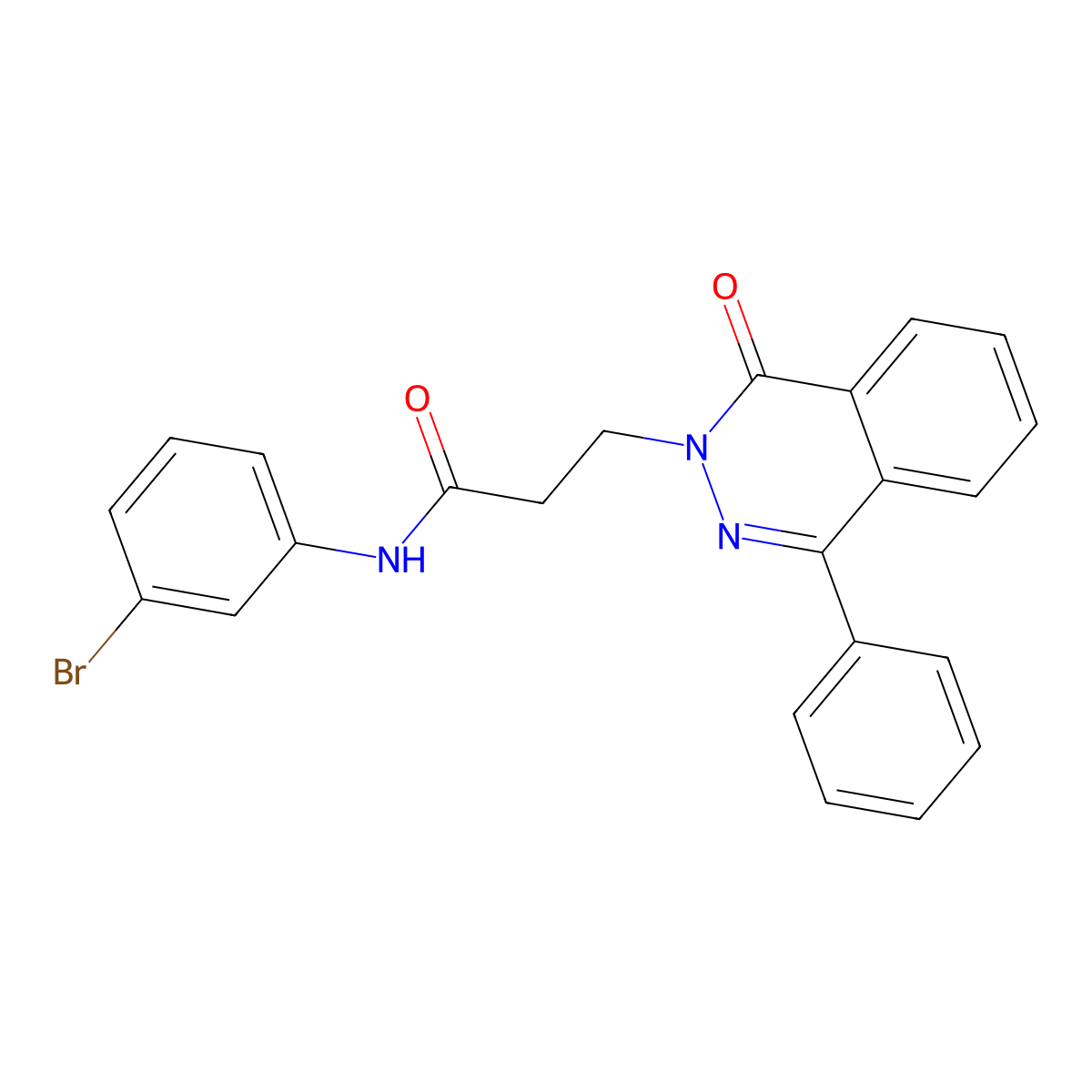 N-(3-bromophenyl)-3-(1-oxo-4-phenylphthalazin-2-yl)propanamide molecular structure, CAS 713095-57-9