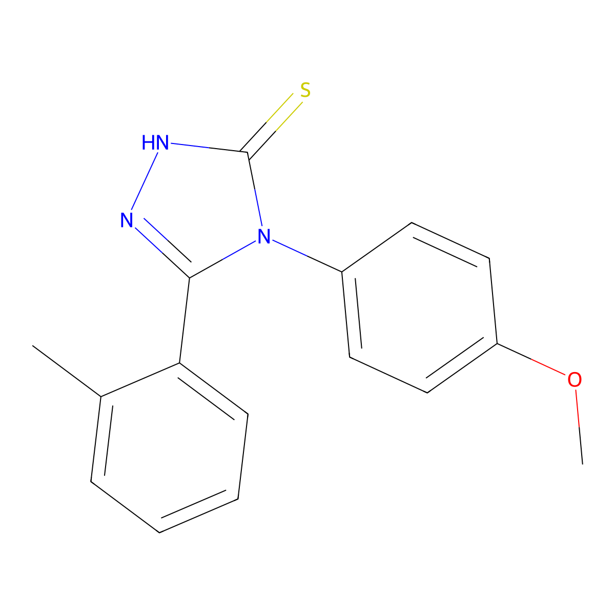 4-(4-Methoxyphenyl)-5-(2-methylphenyl)-1,2,4-triazole-3-thiol molecular structure, CAS 713095-60-4