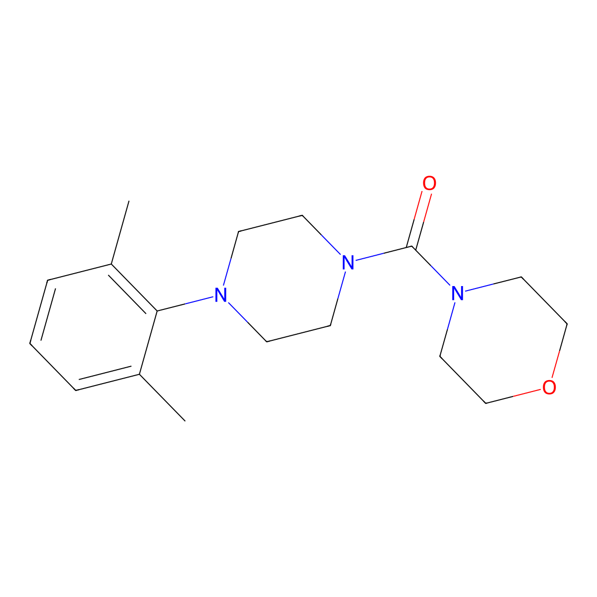 4-(2,6-Dimethylphenyl)piperazinyl morpholin-4-yl ketone molecular structure, CAS 713096-33-4