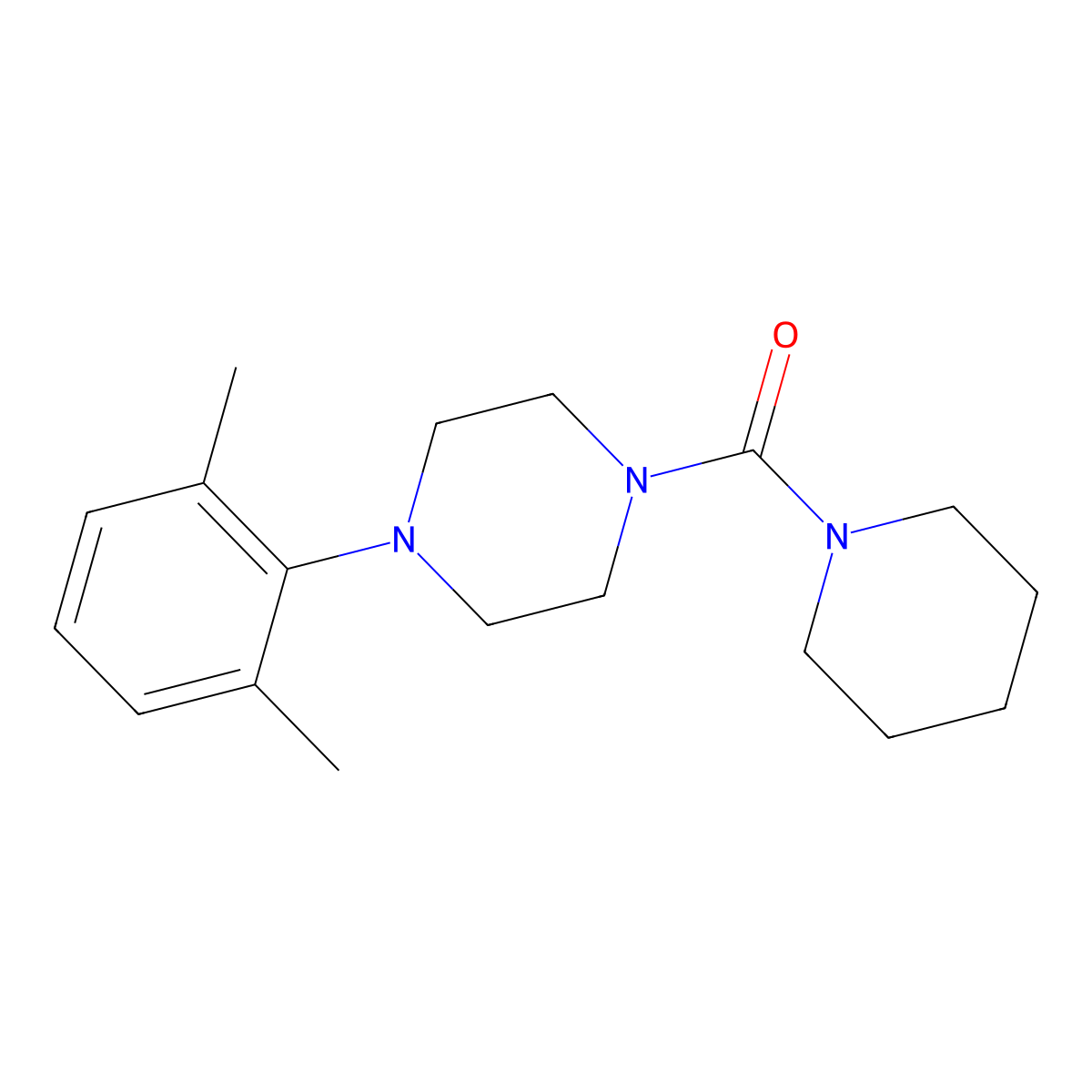 4-(2,6-Dimethylphenyl)piperazinyl piperidyl ketone molecular structure, CAS 713097-29-1