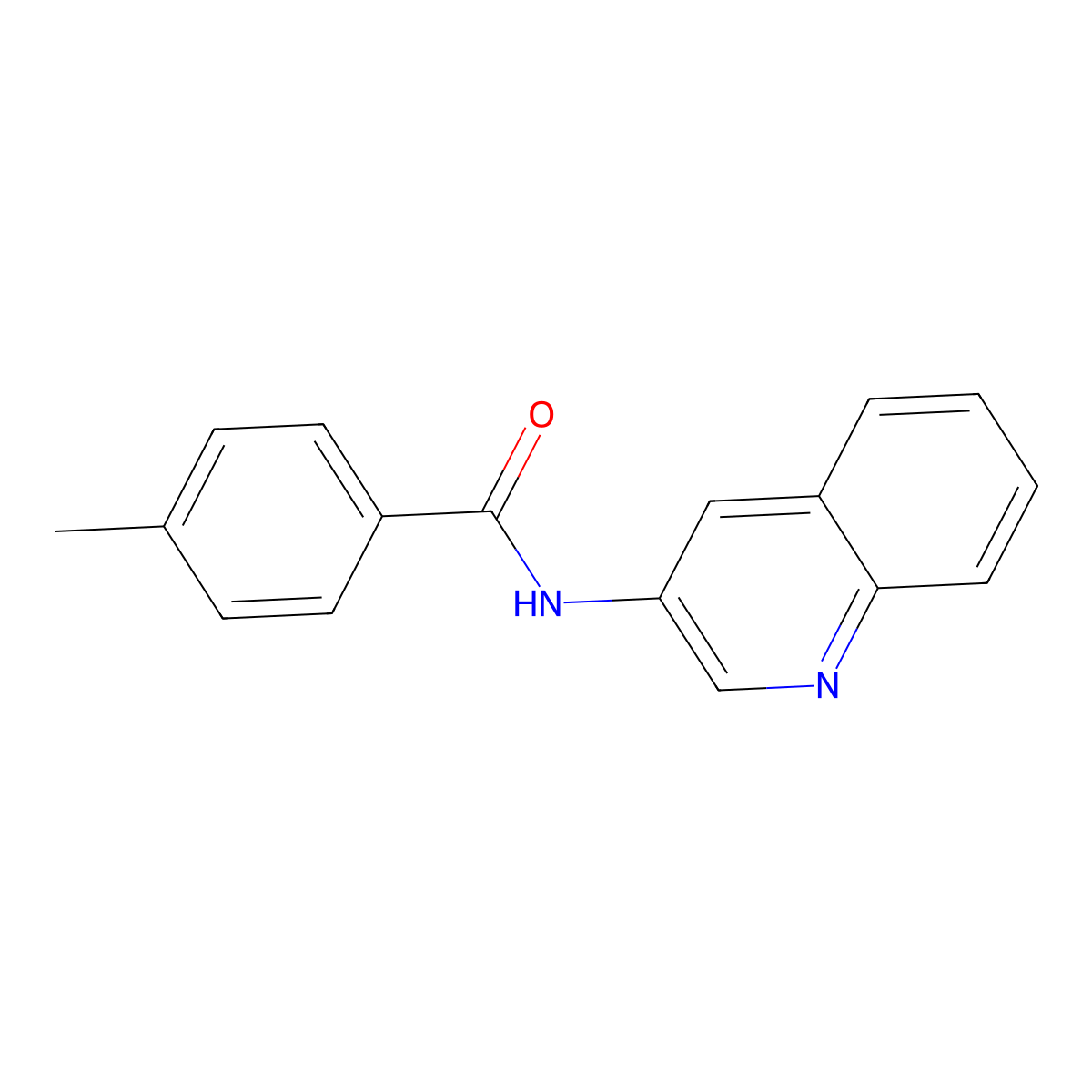 4-methyl-N-(quinolin-3-yl)benzamide molecular structure, CAS 713097-78-0